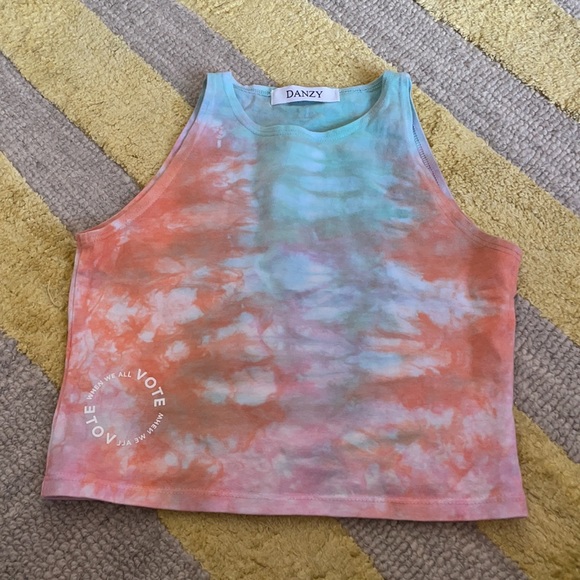 X When We All Vote Sorbet Tie Dye Tank 
DANZY - Picture 5 of 7